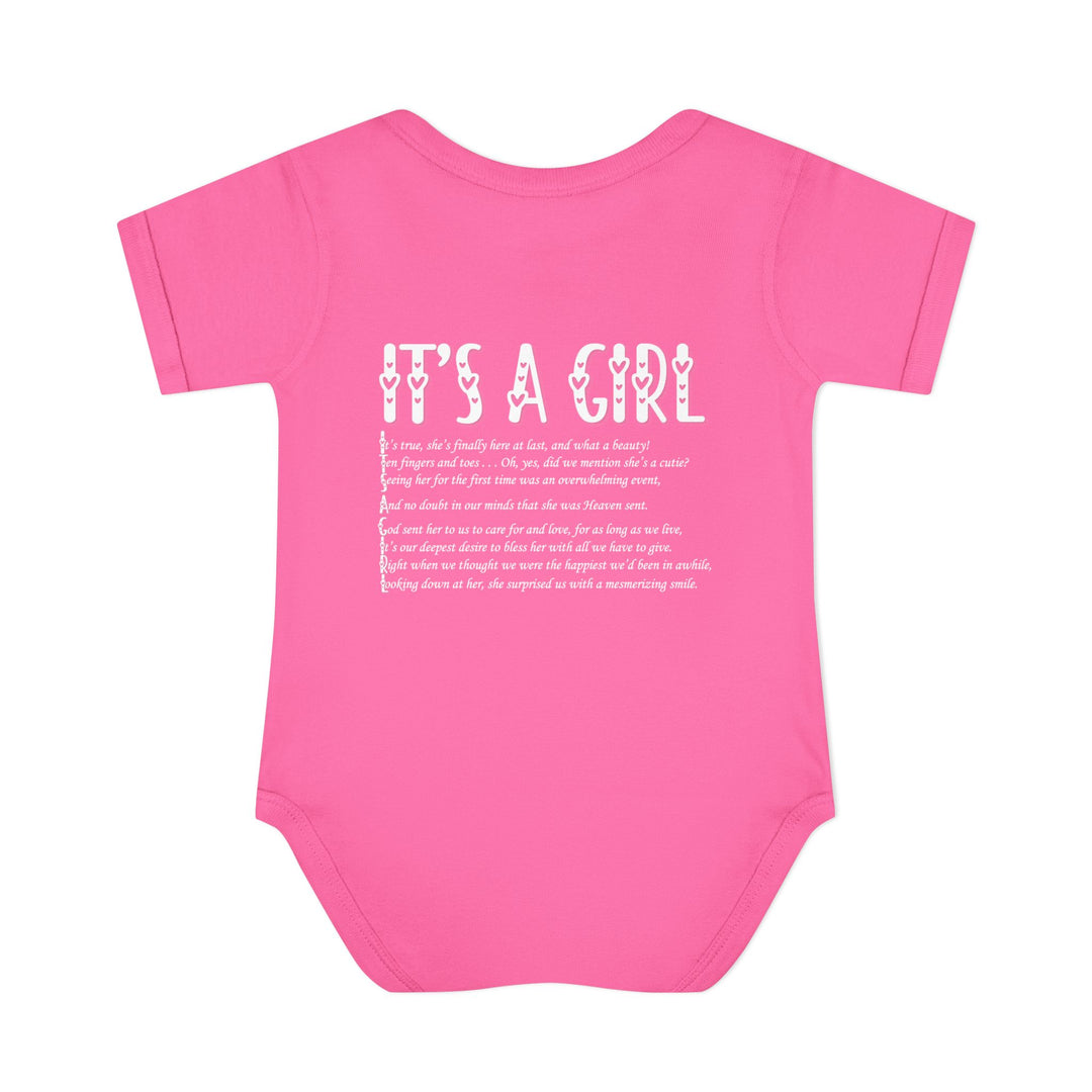 It's a Girl Acrostic Poem Baby Bodysuit - Ducky Design