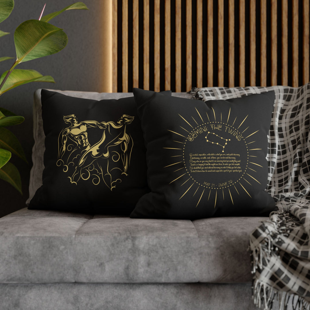 Gemini Acrostic Poem Pillow Cover