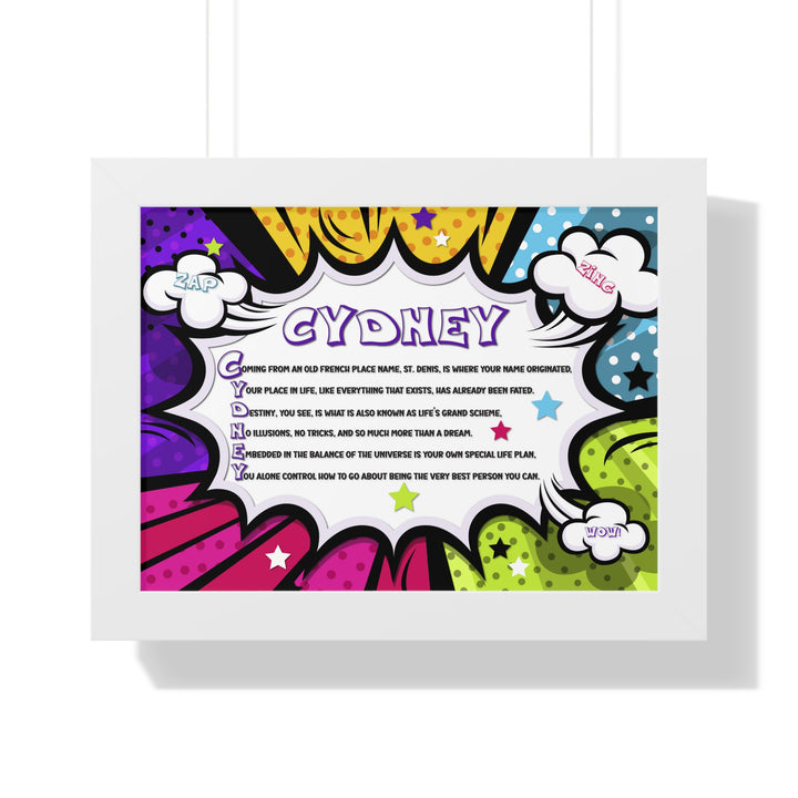 Namesakes Framed Acrostic Name Poem - Burst Comic-style