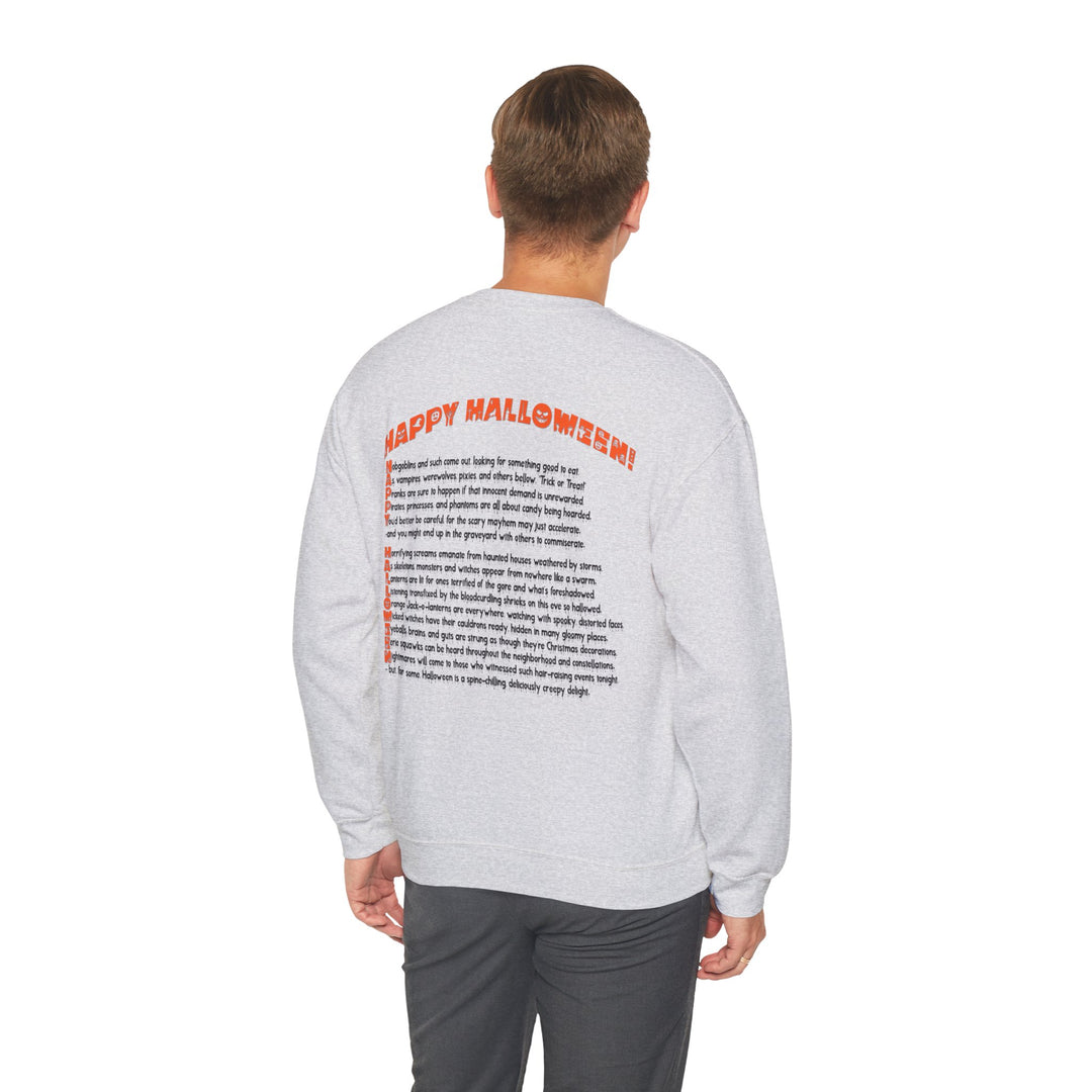 Happy Halloween Acrostic Poem Sweatshirt - Skull