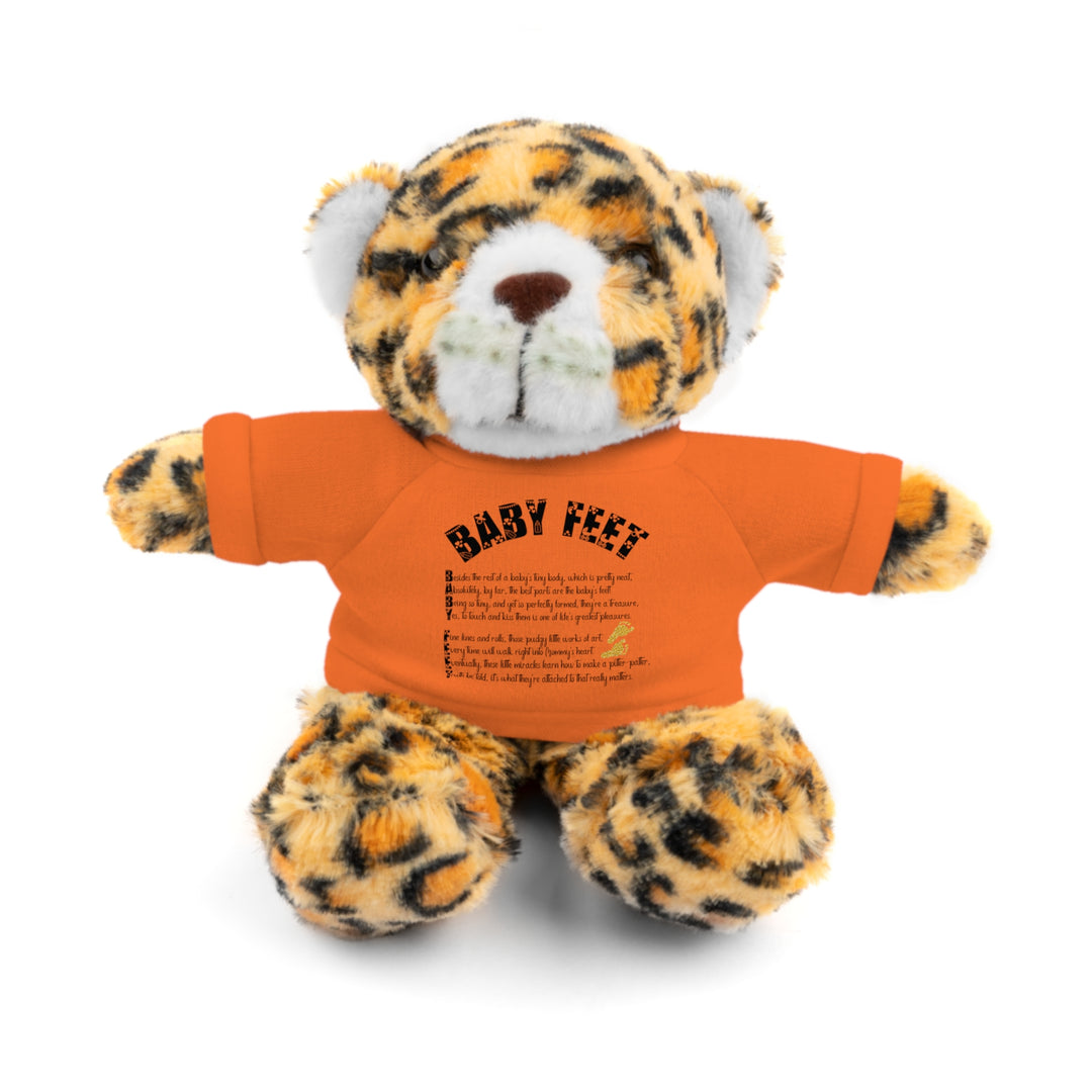 Baby Feet Acrostic Poem Stuffed Animal Collection with T-Shirt - Pink Footprints