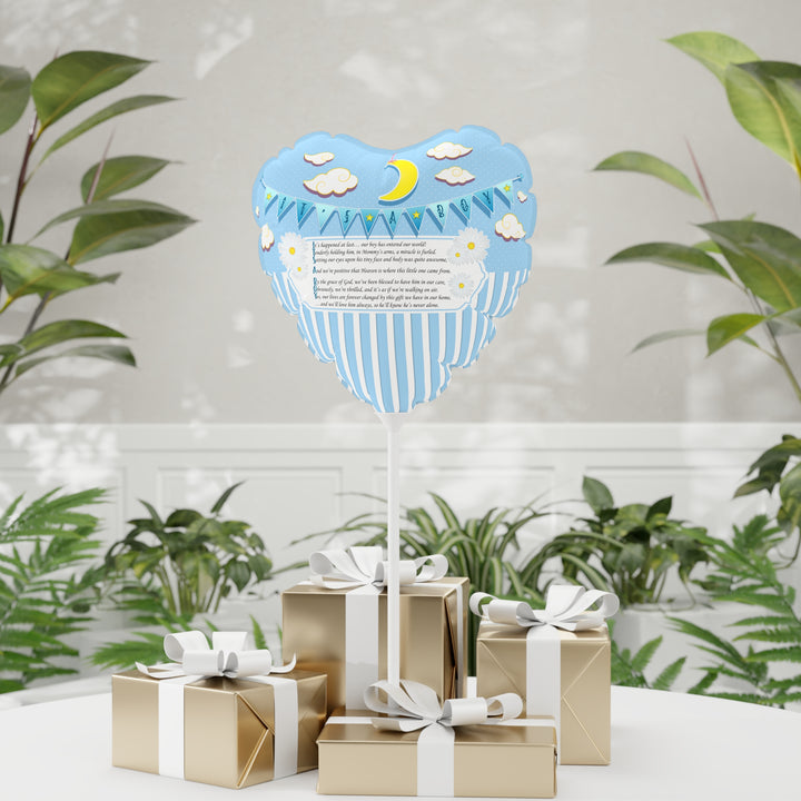 Baby Steps 11" Acrostic "It's a Boy" Poem Balloon