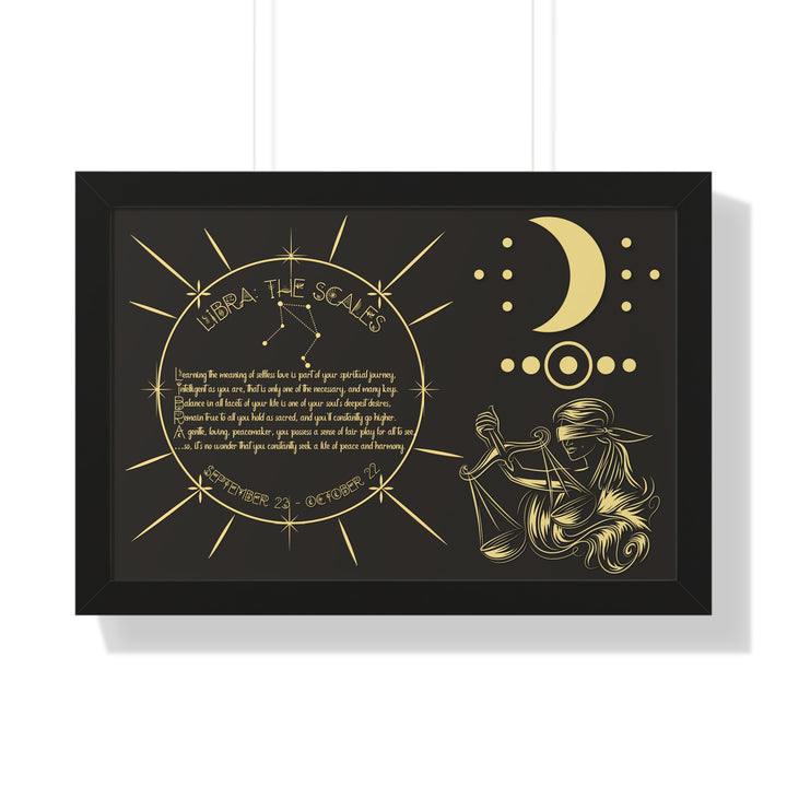 Written in the Stars Framed Acrostic Poem Print - Libra