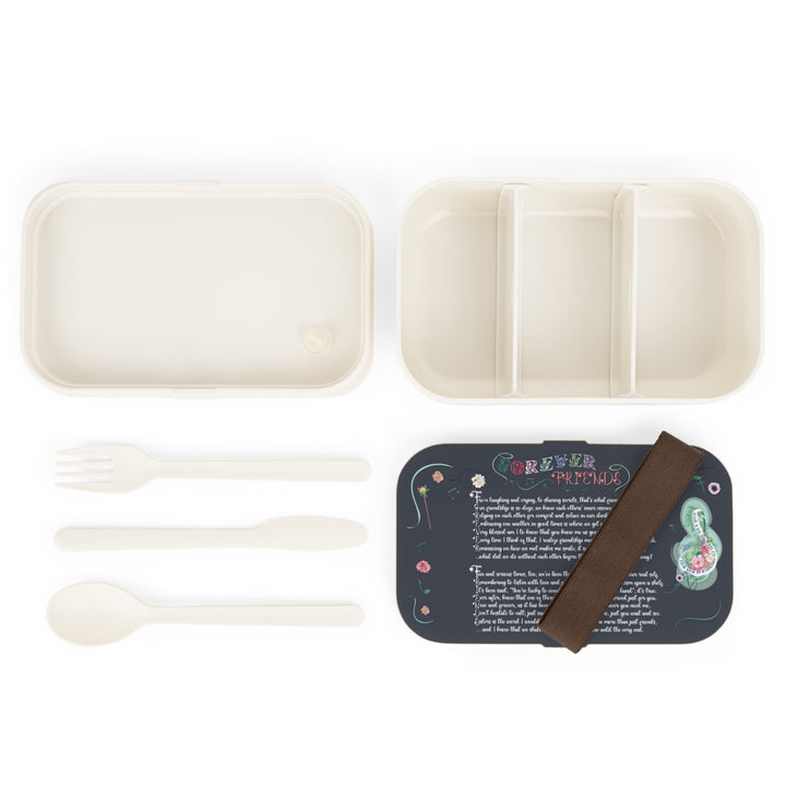 Forever Friends Acrostic Poem Bento Lunch Box - Music and Flowers