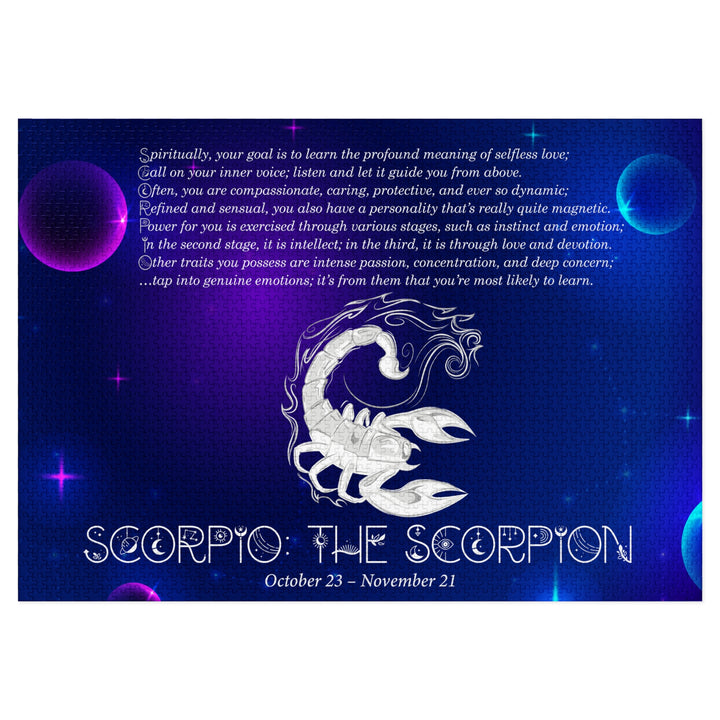 Scorpio Acrostic Poem Puzzle - Tin Box