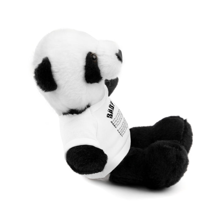 Baby Feet Acrostic Poem Stuffed Animals with Tee - Baby Feet - Blue Footprints