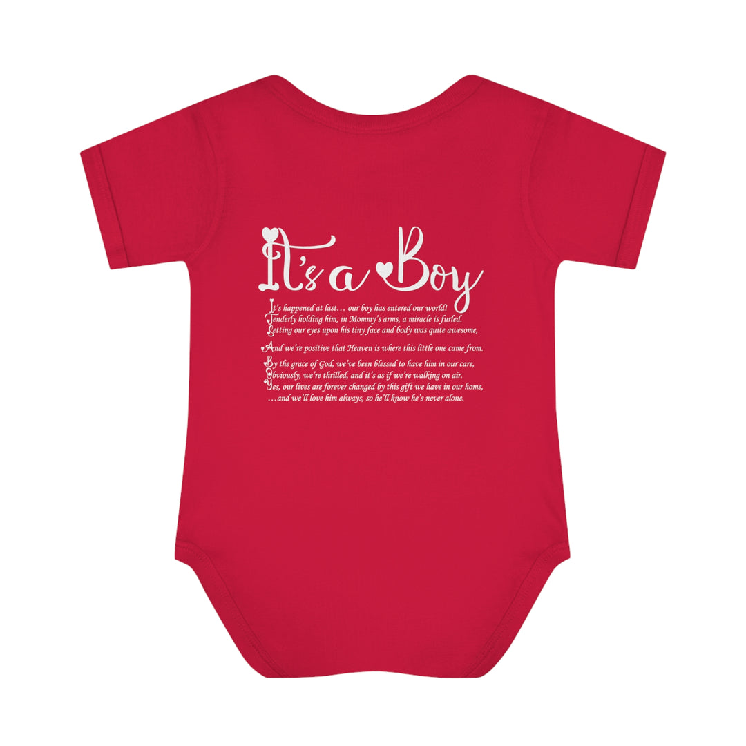Baby Steps "It's a Boy" Acrostic Poem Bodysuit - Ducky Design