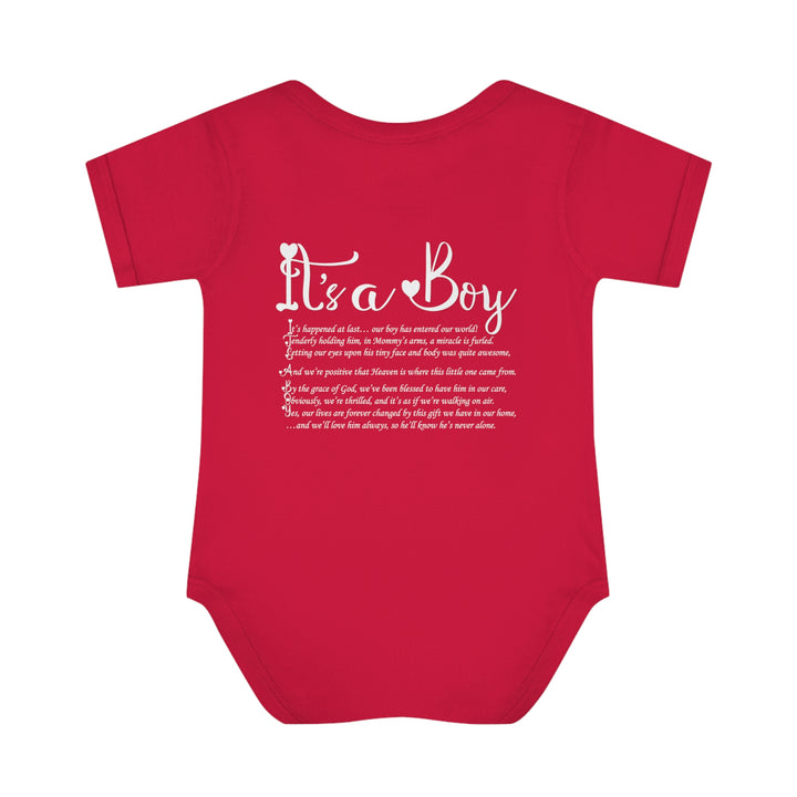 Baby Steps "It's a Boy" Acrostic Poem Bodysuit - Ducky Design