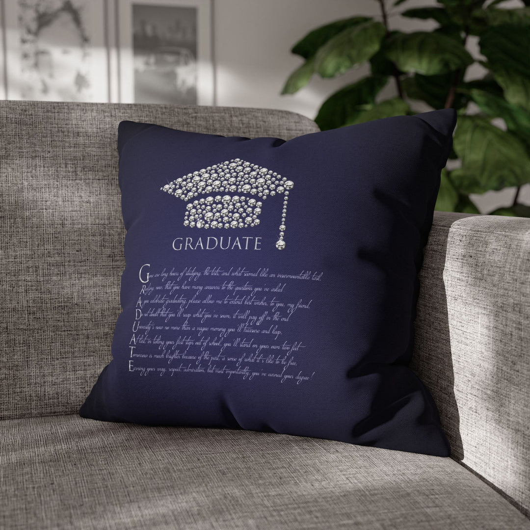Graduate Acrostic Poem Pillow Cover