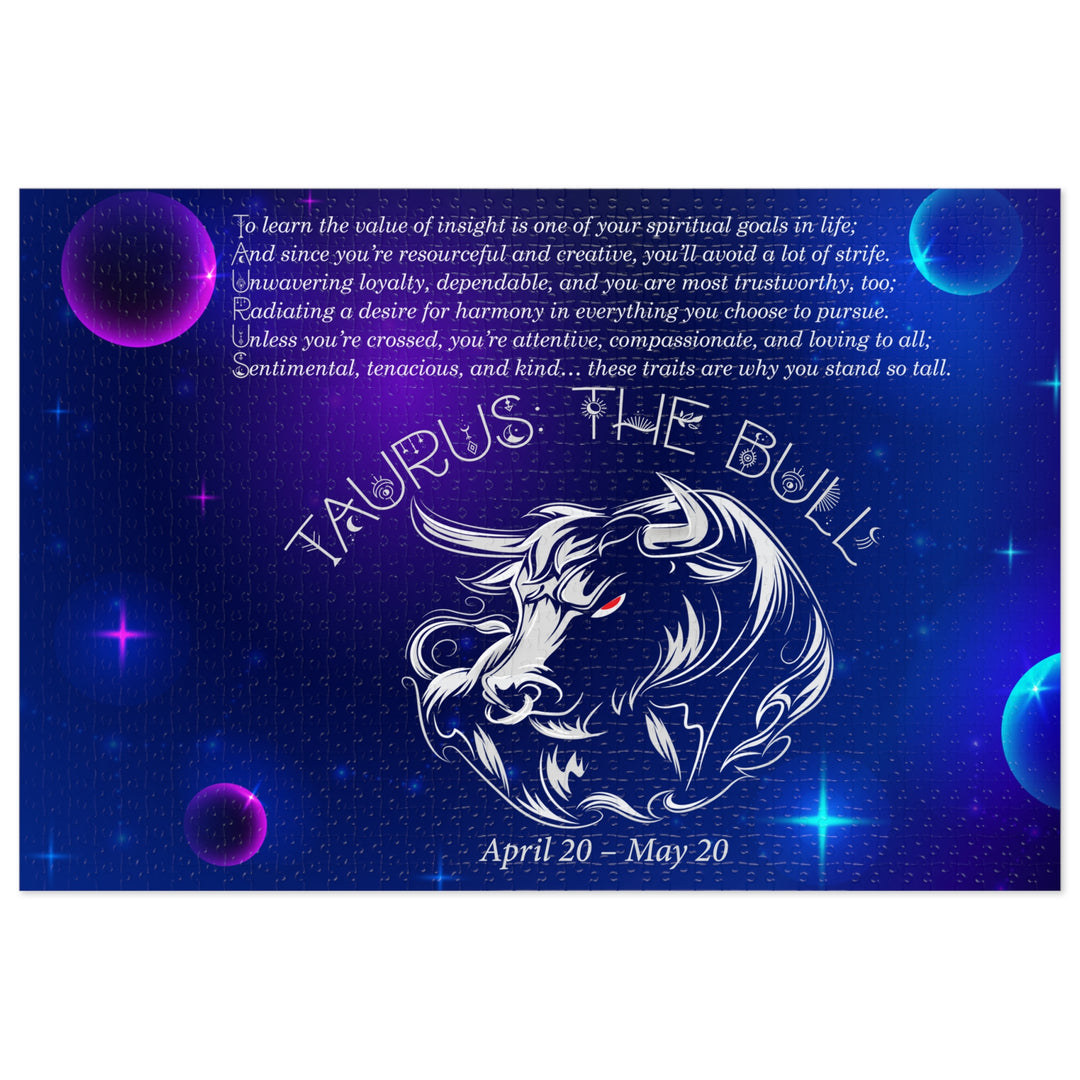 Taurus  Acrostic Poem Puzzle - Tin Box