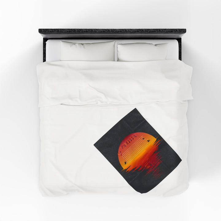 Namesakes  Acrostic Poem on Velveteen Plush Blanket - Sunset Reflection