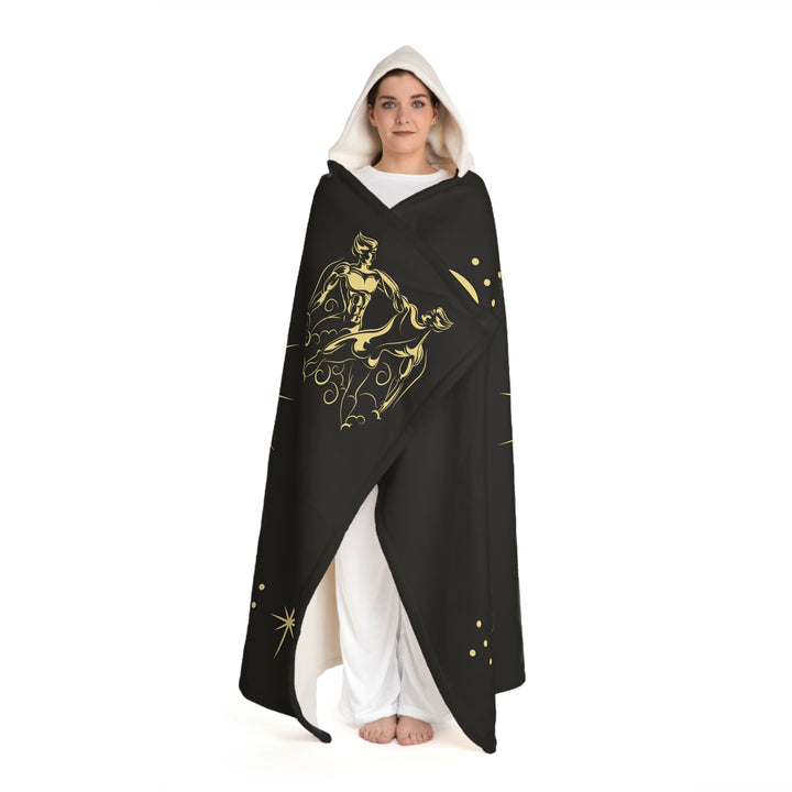 Gemini Acrostic Poem Sherpa Hooded Blanket
