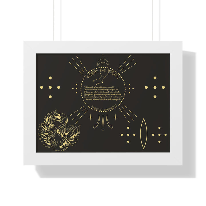 Written in the Stars Framed Acrostic Poem Print - Virgo