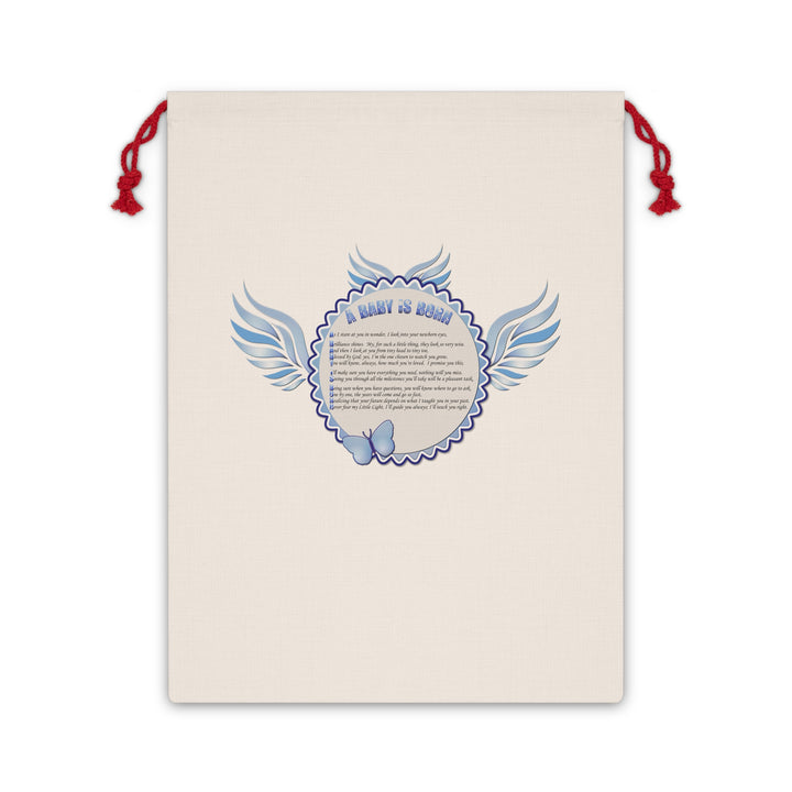 A Baby is Born Acrostic Poem Gift Bag - Blue
