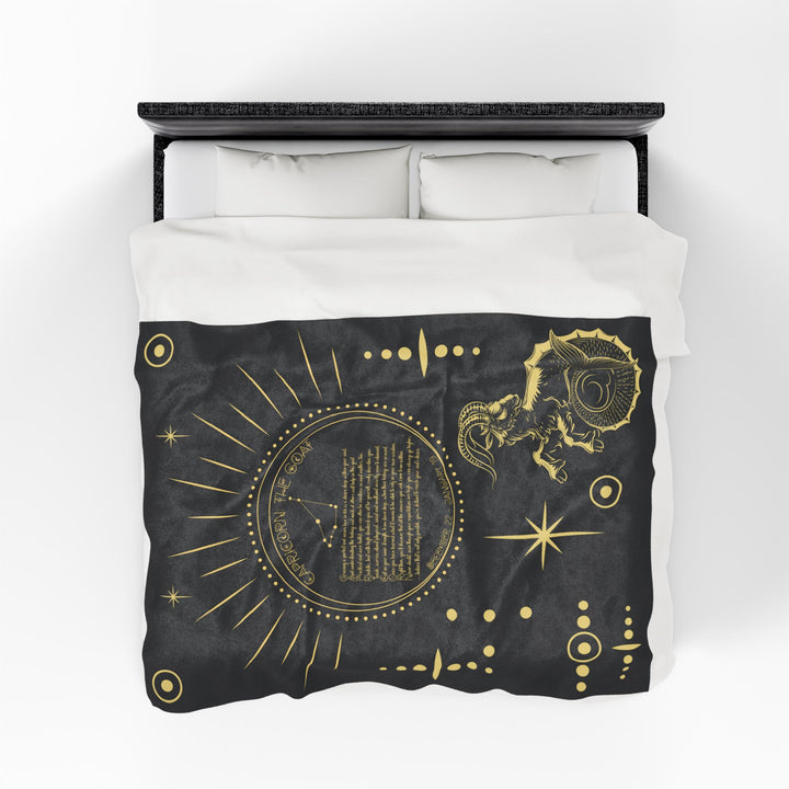 Capricorn Acrostic Poem Velveteen Blanket