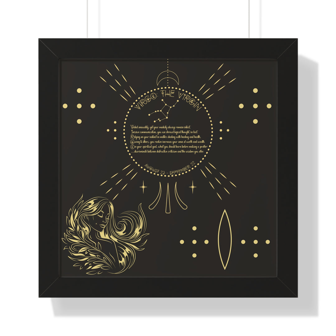 Written in the Stars Framed Acrostic Poem Print - Virgo