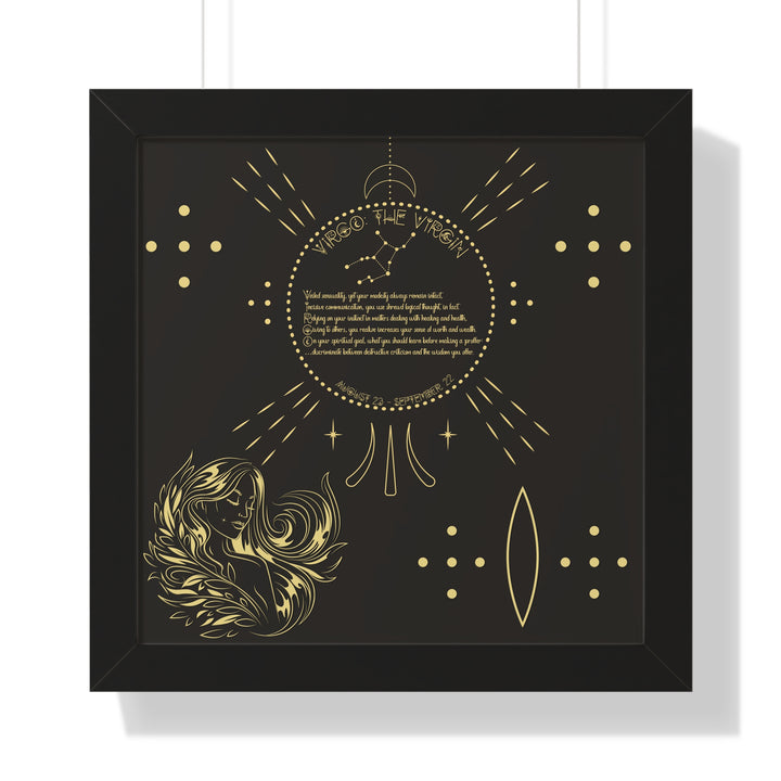 Written in the Stars Framed Acrostic Poem Print - Virgo