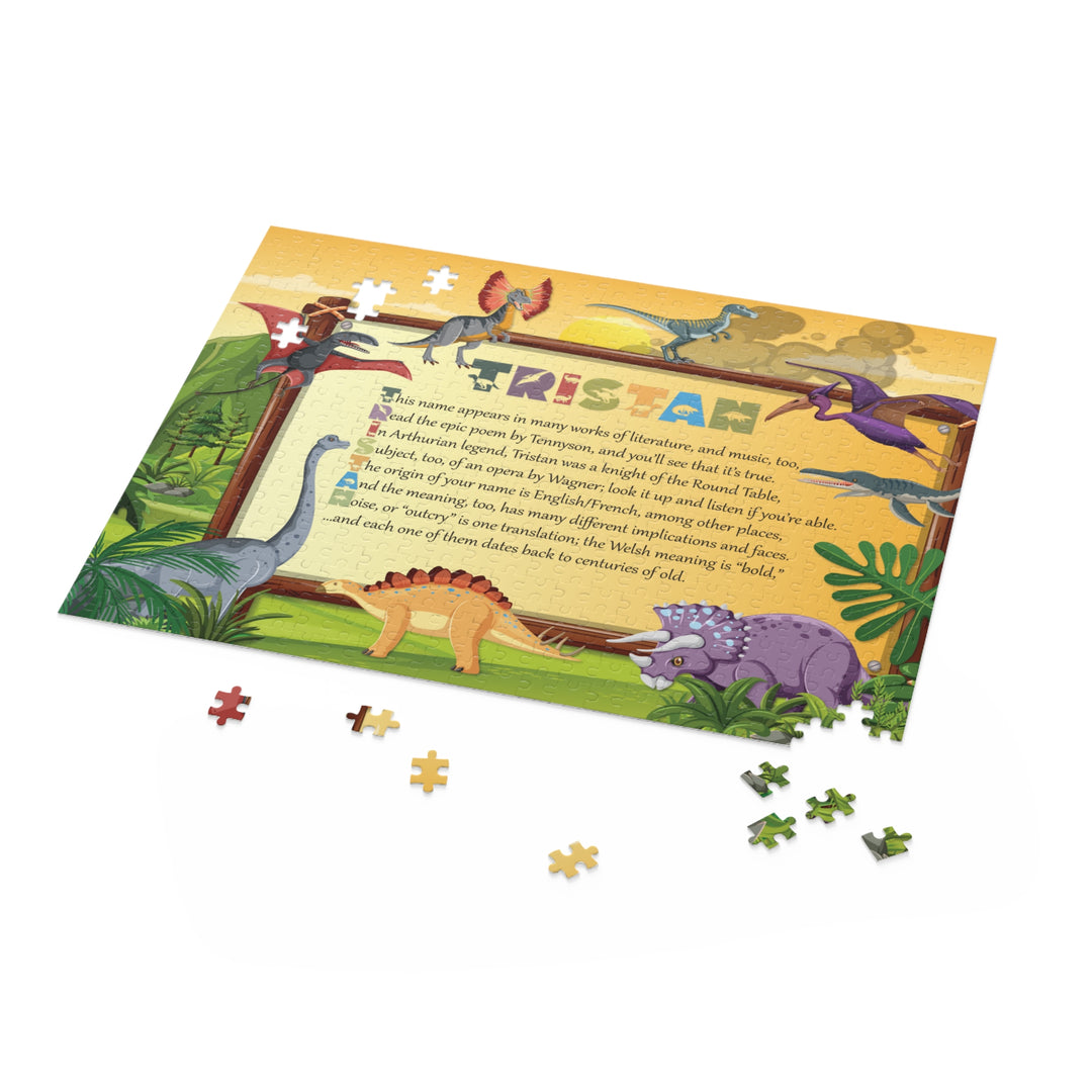 Namesakes Personalized Acrostic Name Puzzle - Dinosaurs Design