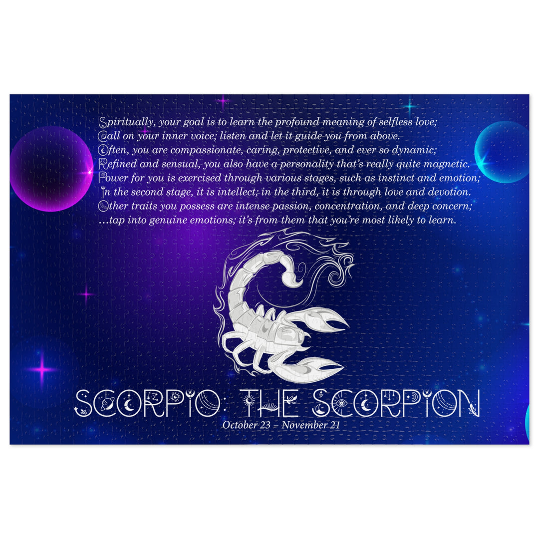 Scorpio Acrostic Poem Puzzle - Tin Box
