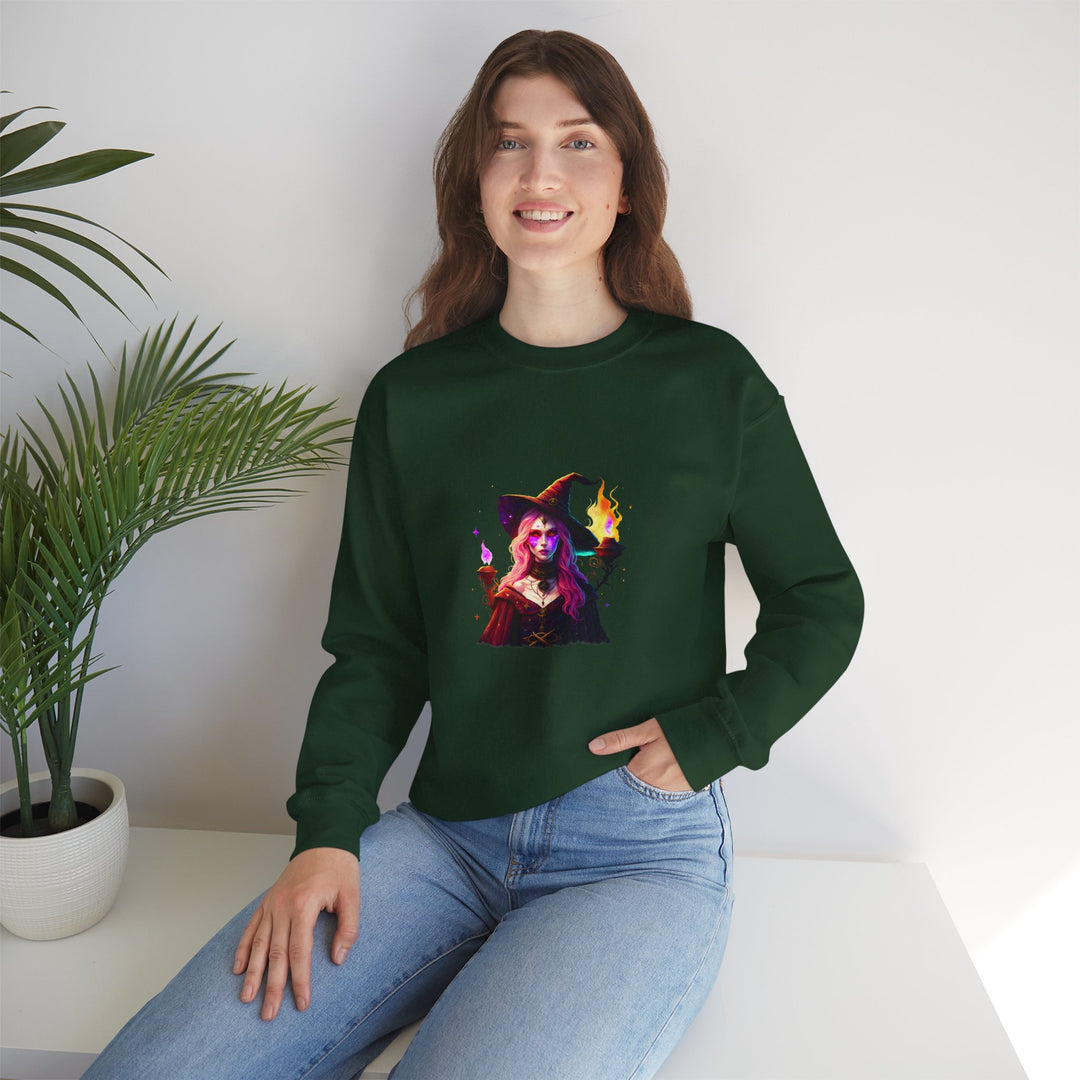 Happy Halloween Acrostic Poem Sweatshirt  - Creepy Modern Witch