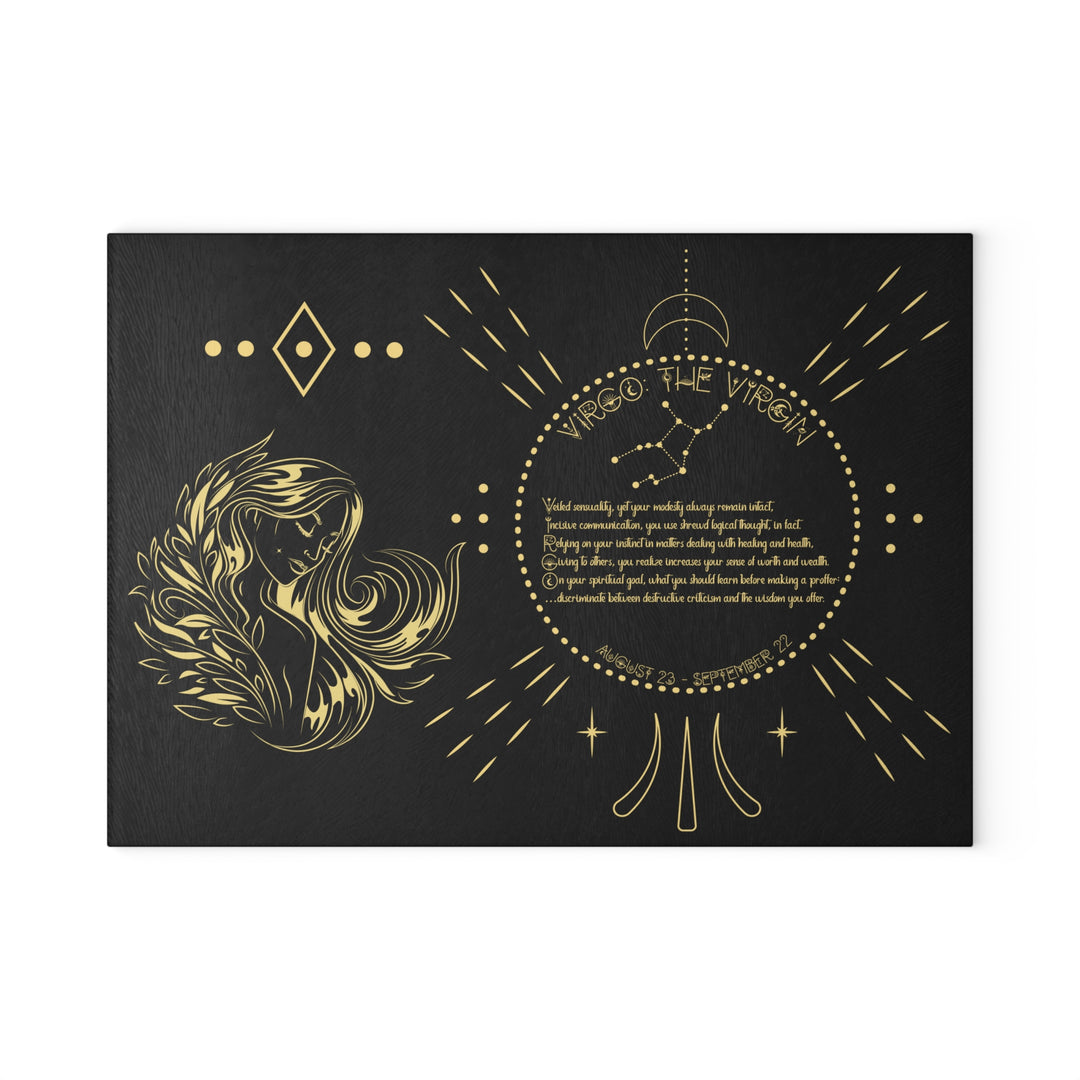 Virgo Acrostic Poem Glass Cutting Board