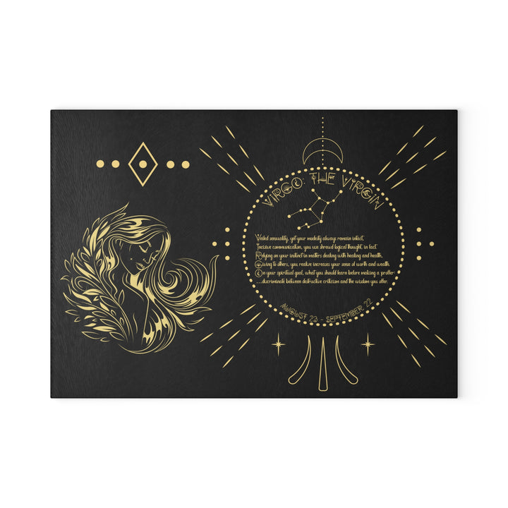 Virgo Acrostic Poem Glass Cutting Board