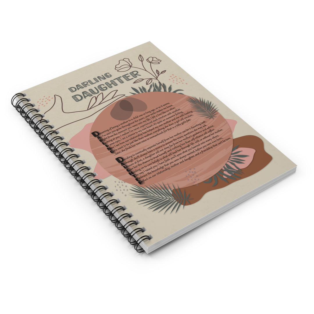 Darling Daughter Acrostic Poem Spiral Notebook - Boho