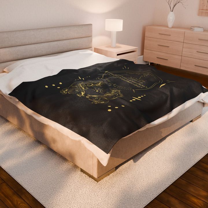 Pisces Acrostic Poem Velveteen Blanket