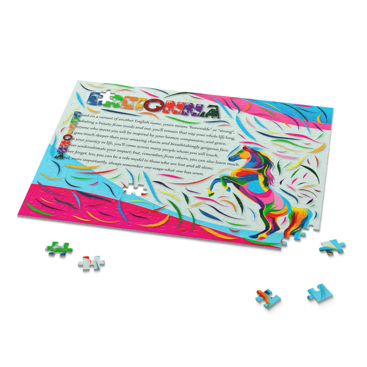 Namesakes, Personalized Acrostic Name Puzzle - Vibrant Horse Design