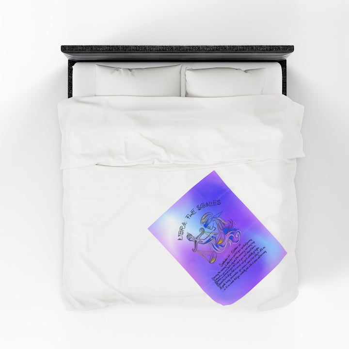 Libra Acrostic Poem Velveteen Plush Blanket - Colored