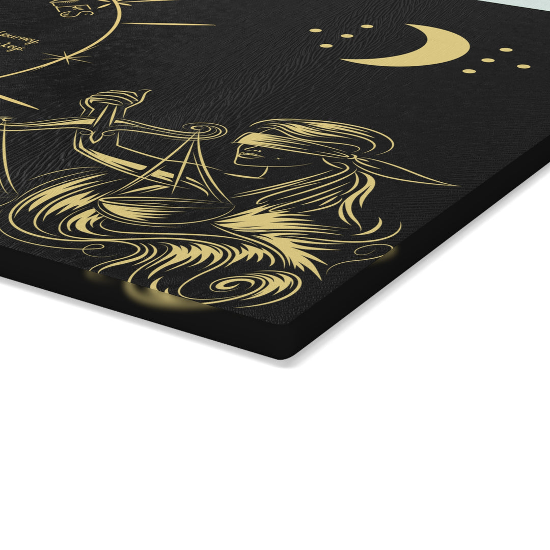 Libra Acrostic Poem Glass Cutting Board