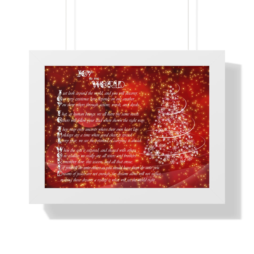 It's Just a Phrase "Joy to the World" Framed Acrostic Poem Print