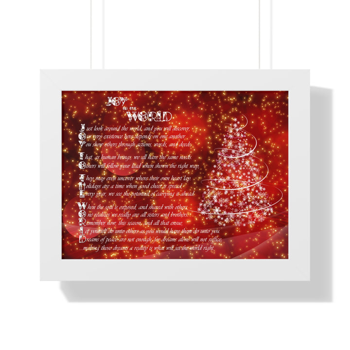 It's Just a Phrase "Joy to the World" Framed Acrostic Poem Print
