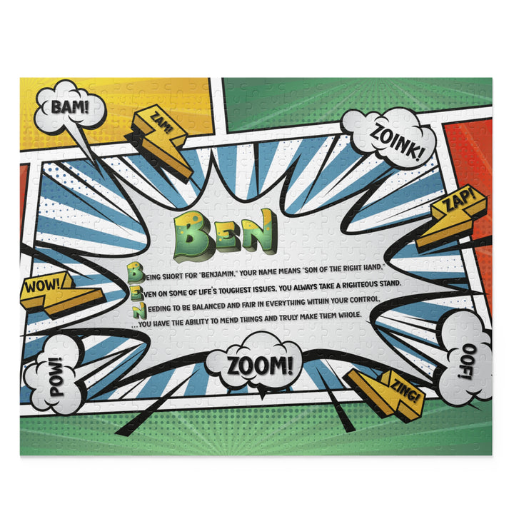 Namesakes Personalized Acrostic Name Poem Jigsaw Puzzle - Comic Style