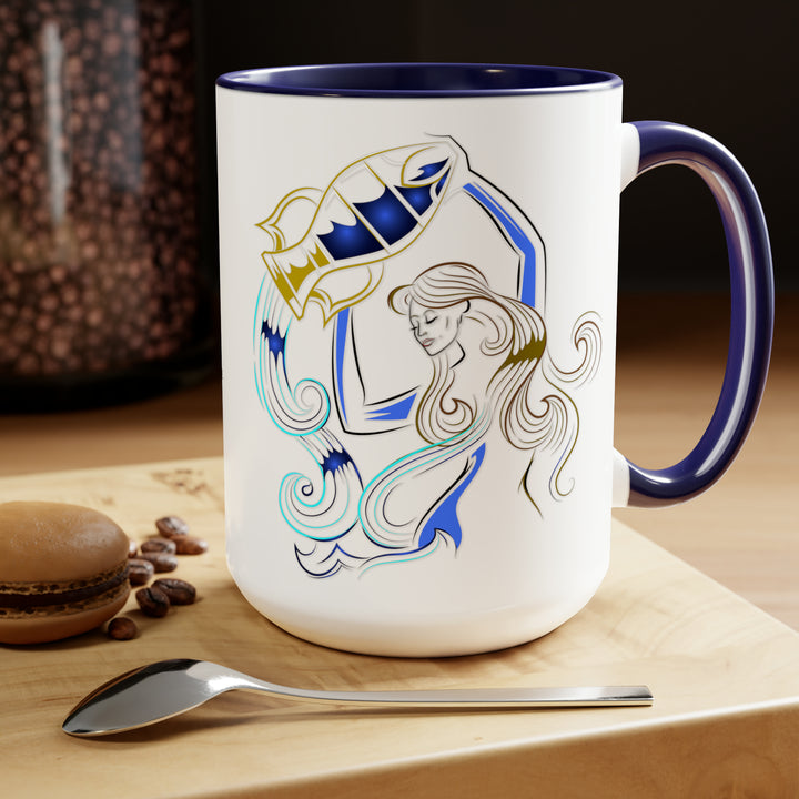 Written in the Stars Two-Tone Coffee Mugs - 15oz - Aquarius