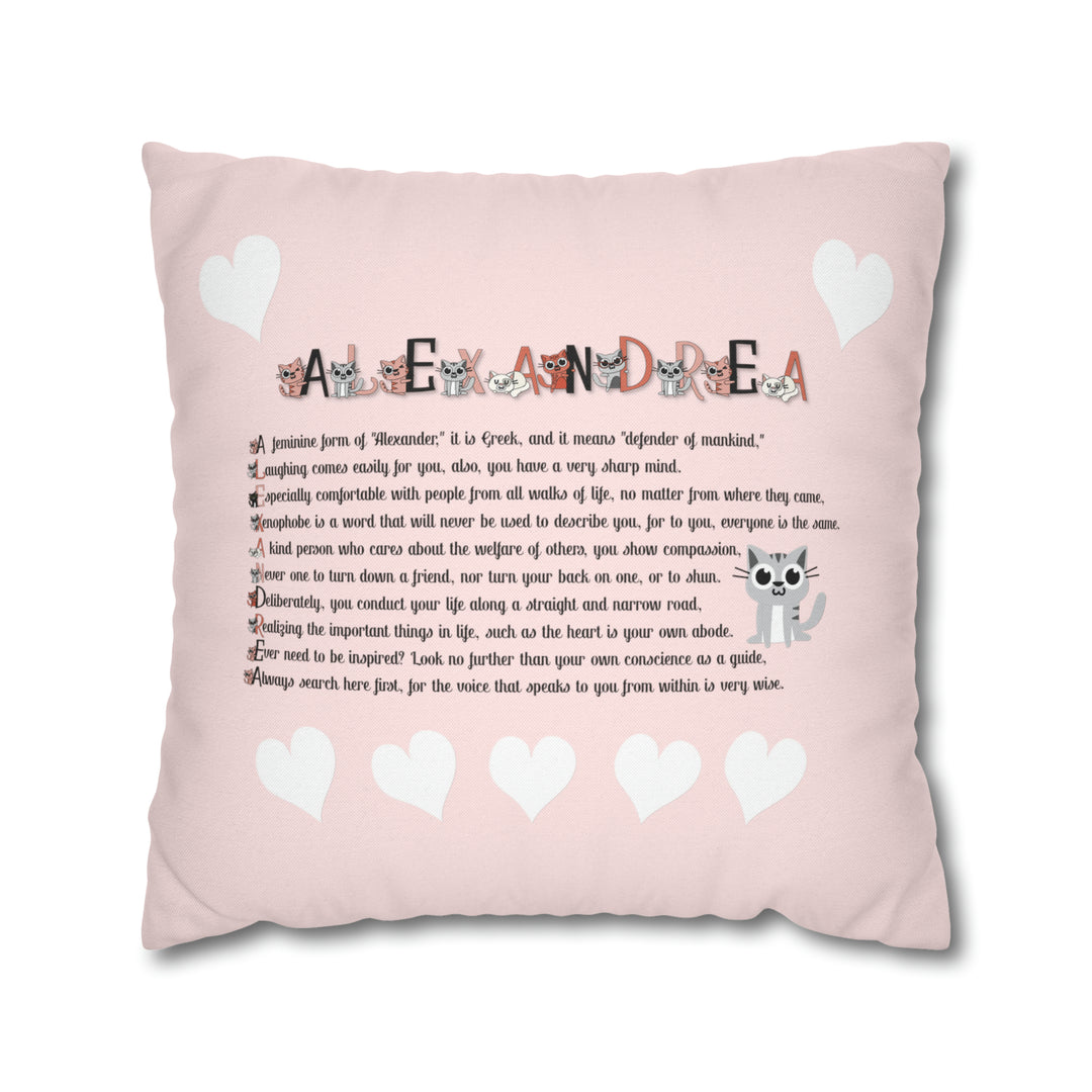 Namesakes Pillow Case Cover - Kitty Design
