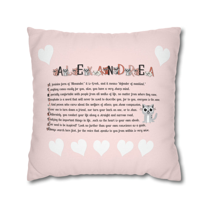 Namesakes Pillow Case Cover - Kitty Design