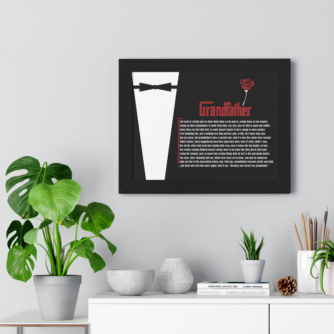 It's Just a Phrase "Grandfather" Framed Acrostic Poem Print