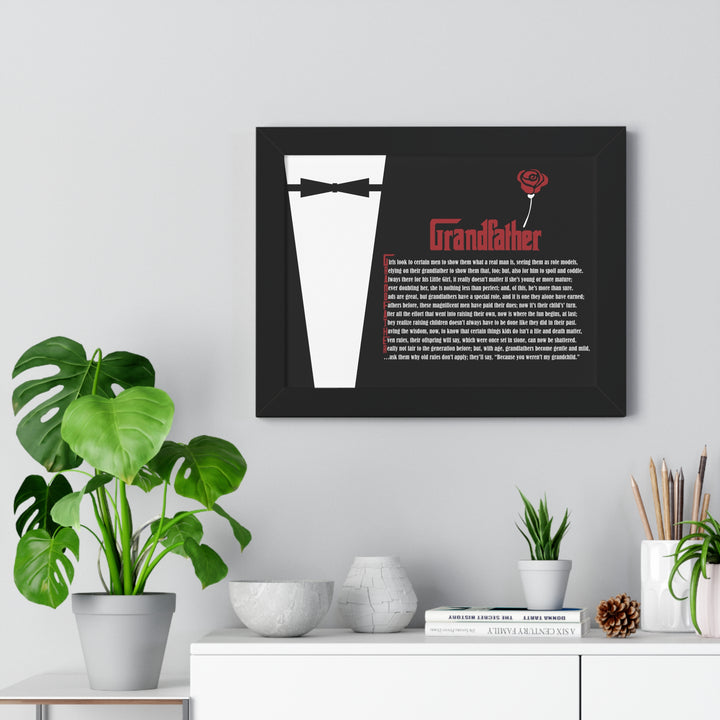 It's Just a Phrase "Grandfather" Framed Acrostic Poem Print