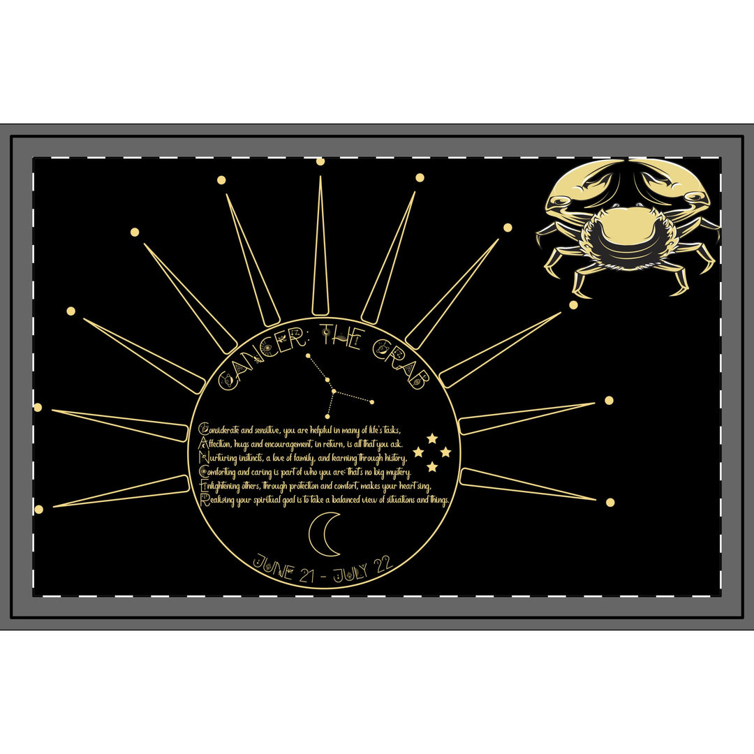 Cancer Acrostic Poem Large Hardboard Serving Tray