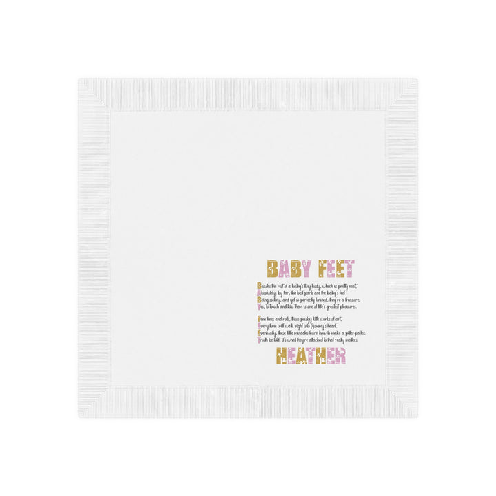 It's a Girl Baby Shower Coined Napkins -Cute Pink Design - Personalized
