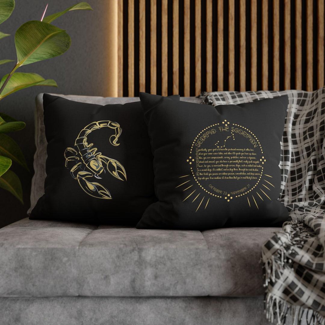 Scorpio Acrostic Poem Pillow Cover