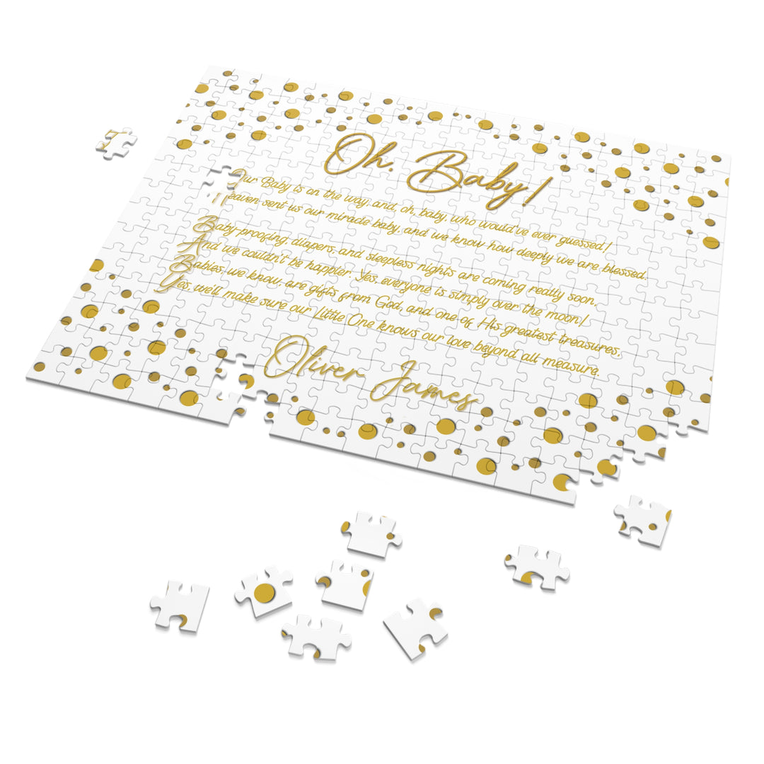 Oh, Baby! Acrostic Poem Jigsaw Puzzle - Personalized - Tin Box