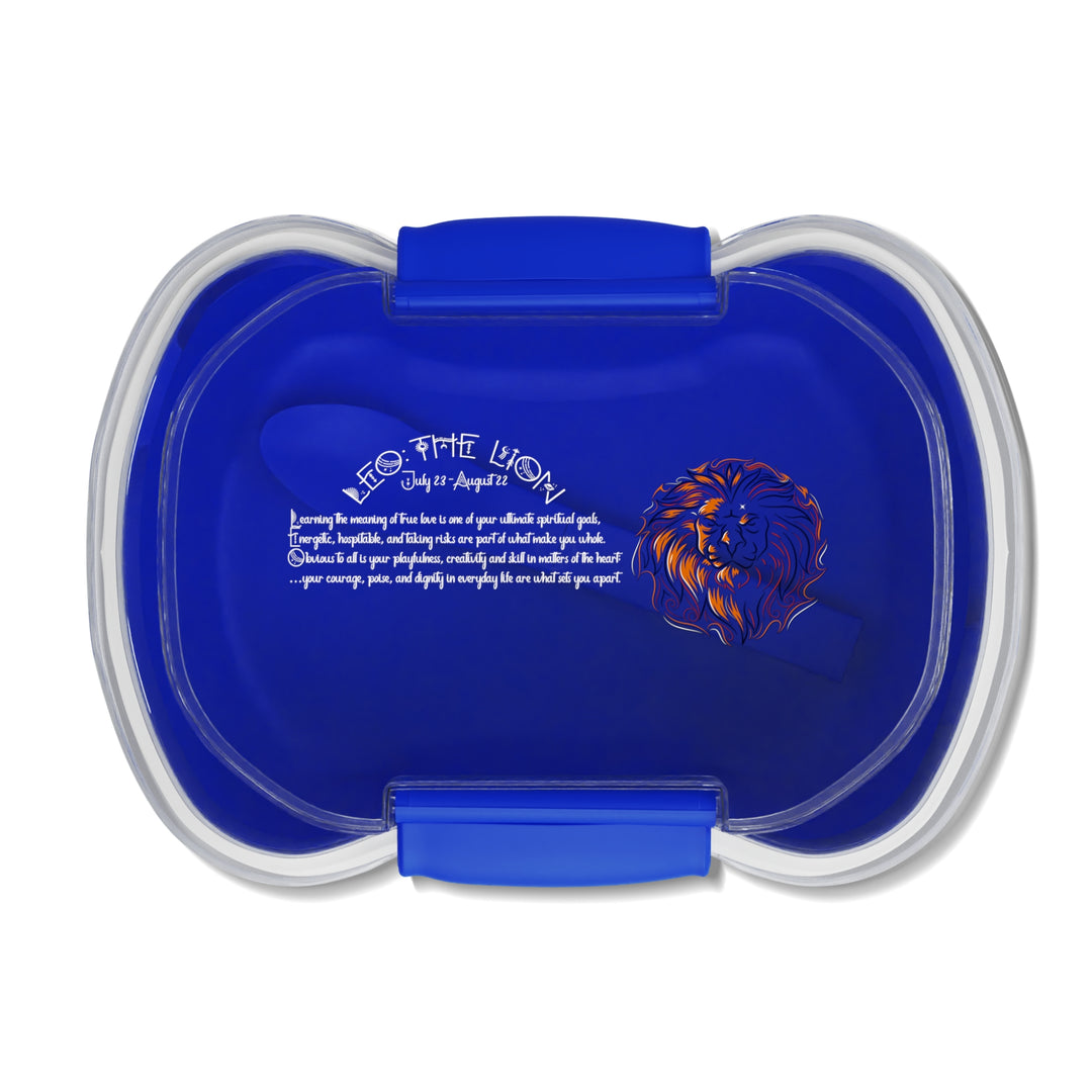 Leo Acrostic Poem Bento Lunch Box - Blue