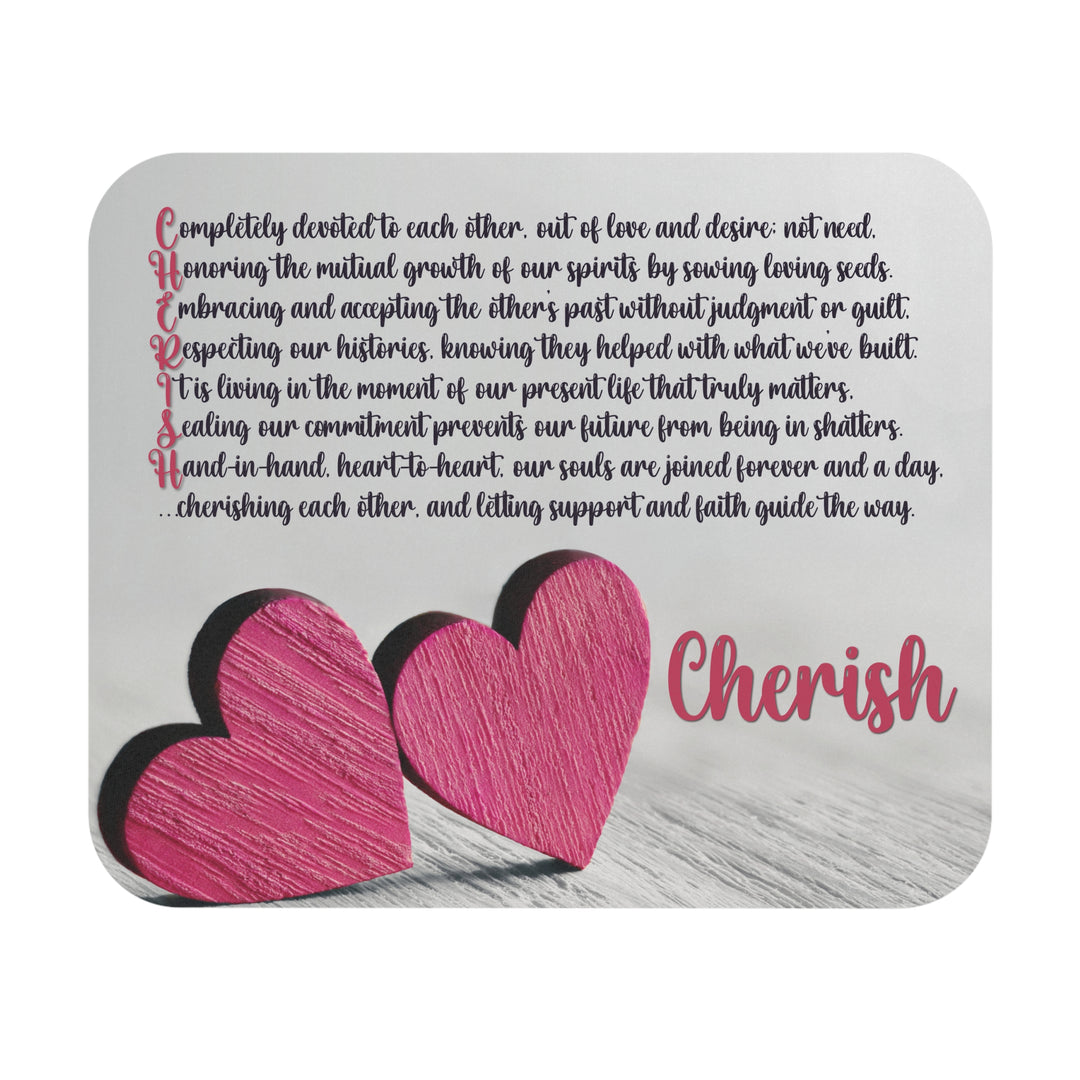 It's Just a Phrase Acrostic Poem Mouse Pad - "Cherish"