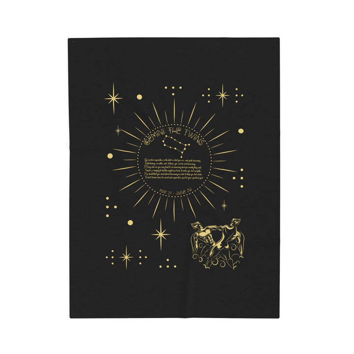 Gemini Acrostic Poem Velveteen Blanket
