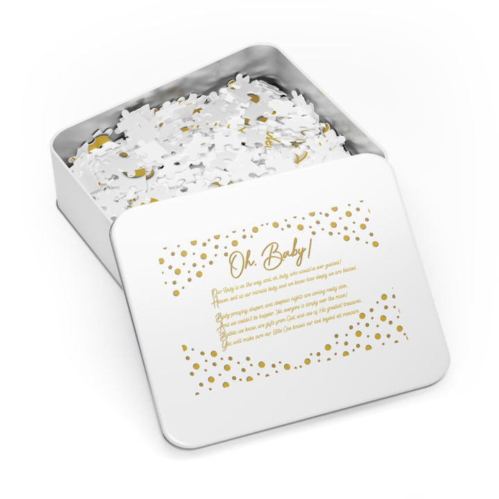 Oh, Baby! Acrostic Poem Jigsaw Puzzle - No Personalization - Tin Box