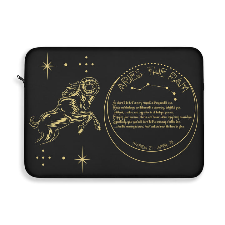 Aries Acrostic Poem Laptop Sleeve