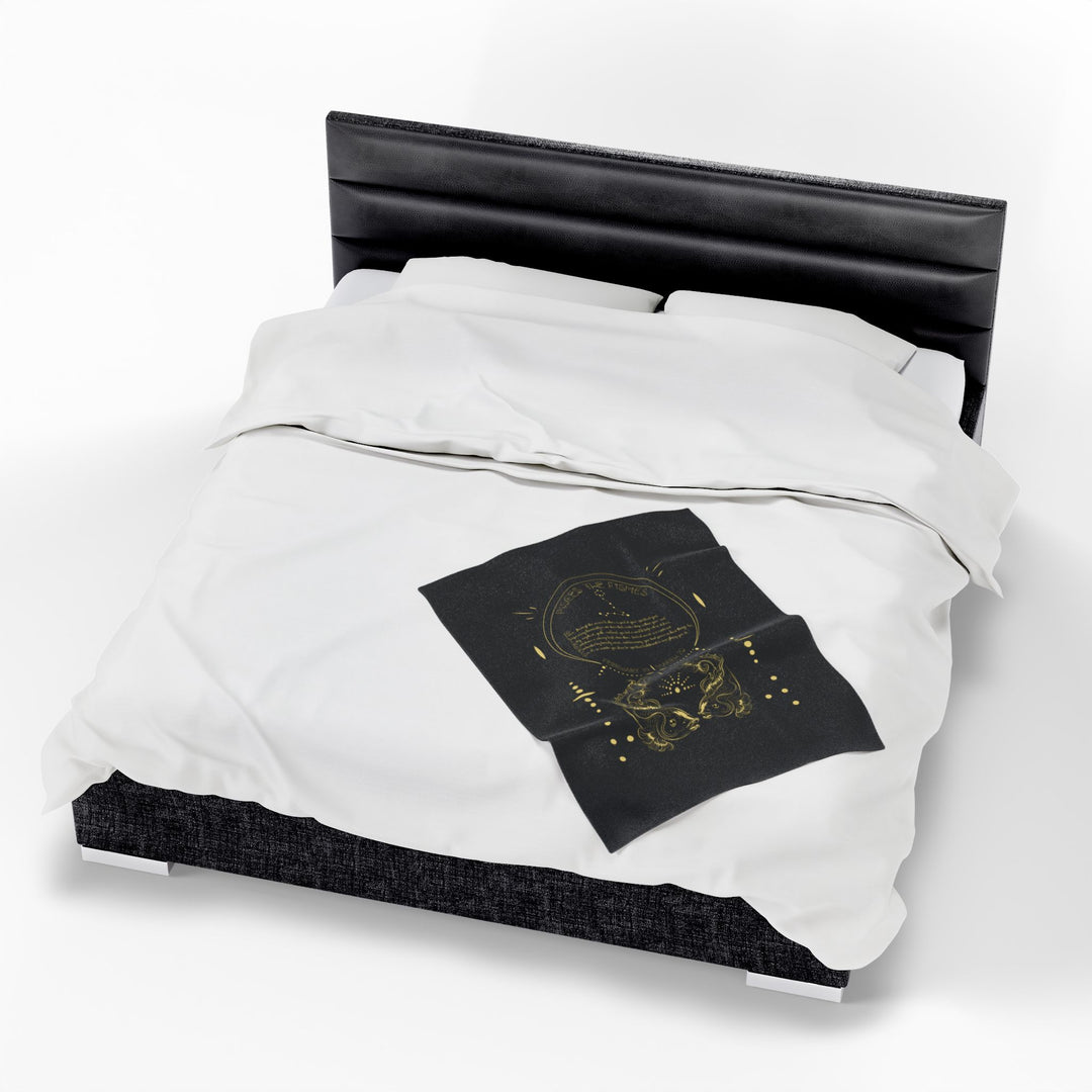 Pisces Acrostic Poem Velveteen Blanket