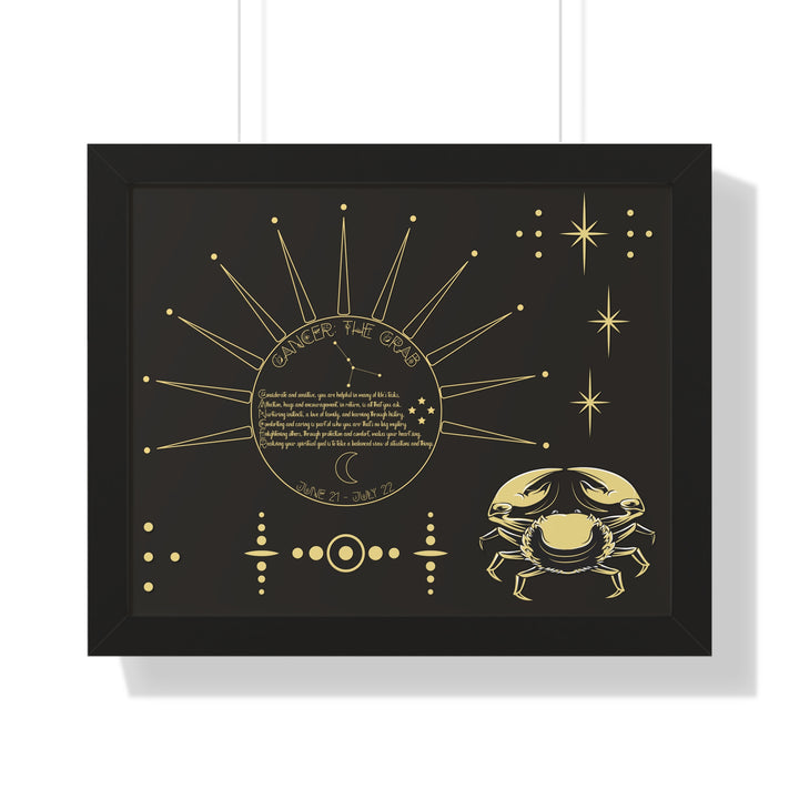 Written in the Stars Framed Acrostic Poem Print - Cancer